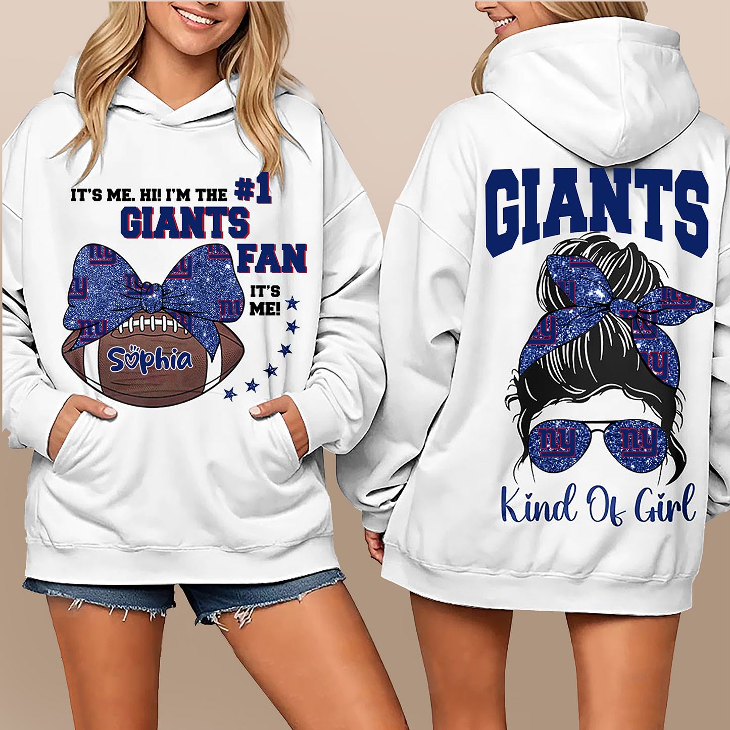 NYG Premium NFL Kind Of Girl Hoodie DDT HLPHUONG