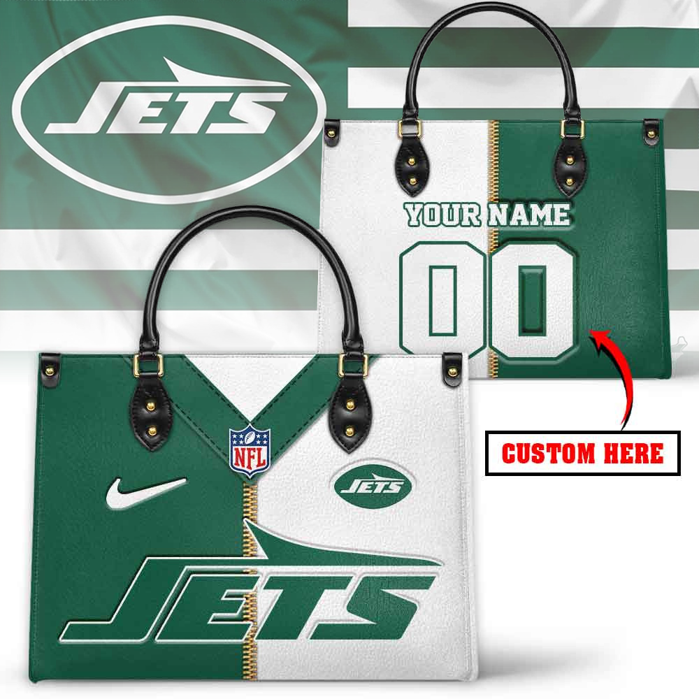 NYJ NFL Jersey Leather Handbag DDT NTL