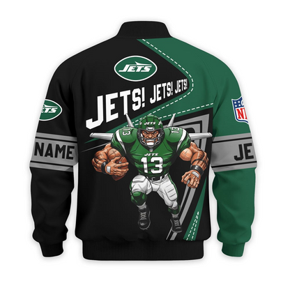 NYJ Premium NFL Game Day 3D Bomber Jacket DDT NTL