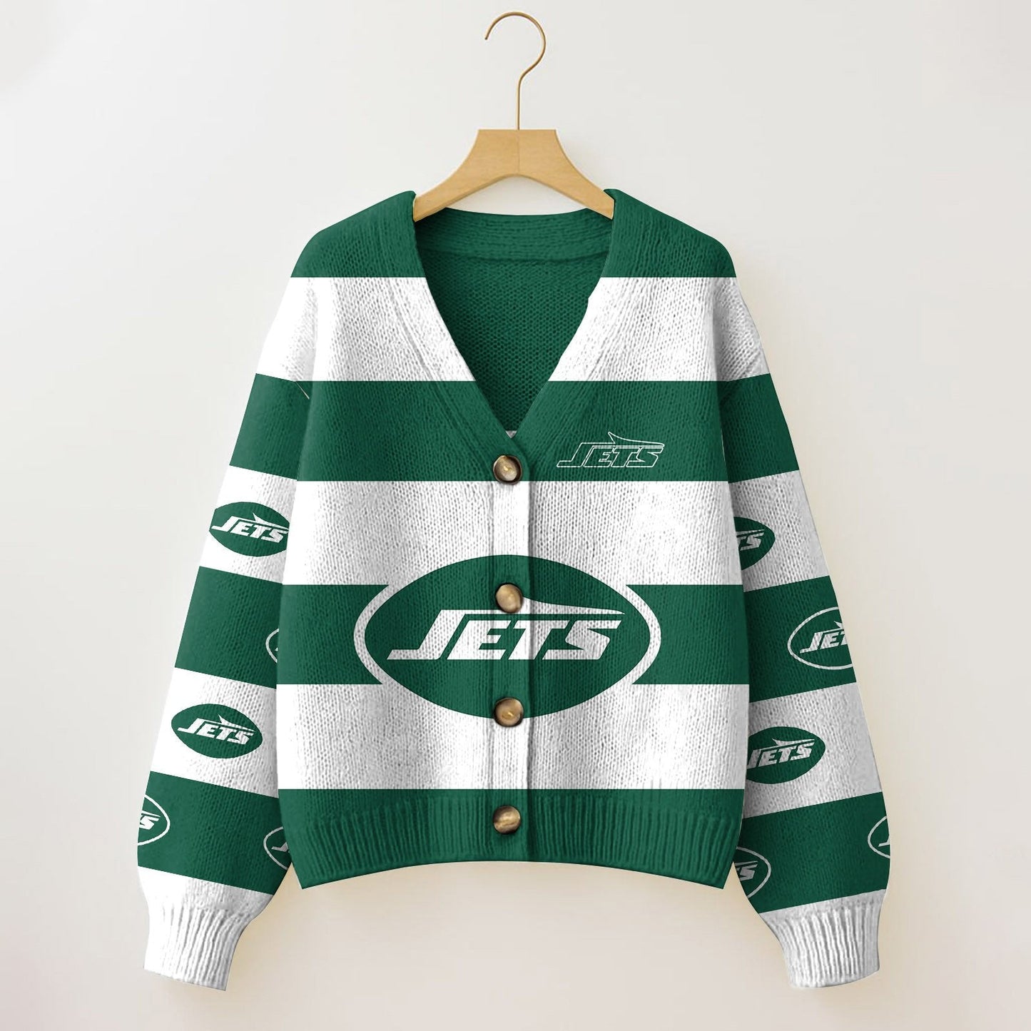 NYJ x NFL Cardigan Sweatshirt With Button  DatND DVT