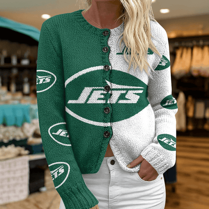 NYJ x NFL Cardigan Sweatshirt With Button v1  DatND DVT
