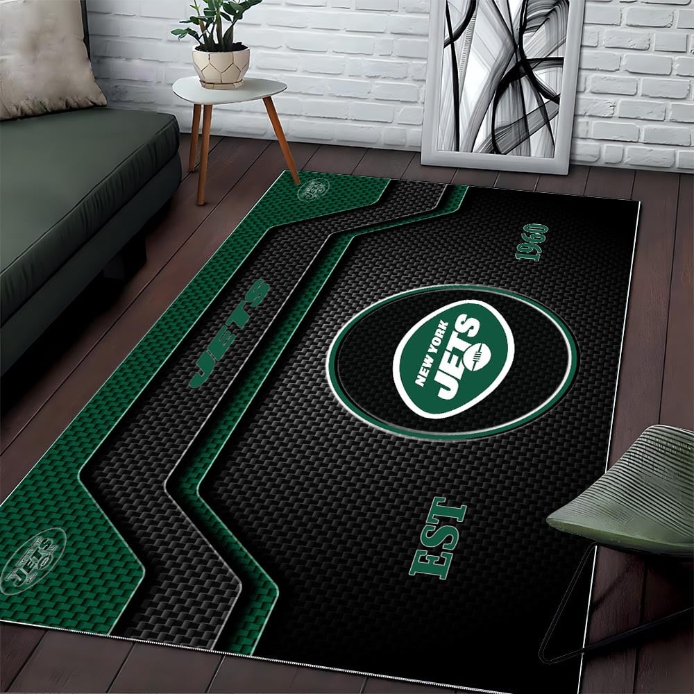 NYJ x NFL Modern Sports Living Room Rug DatND DVT