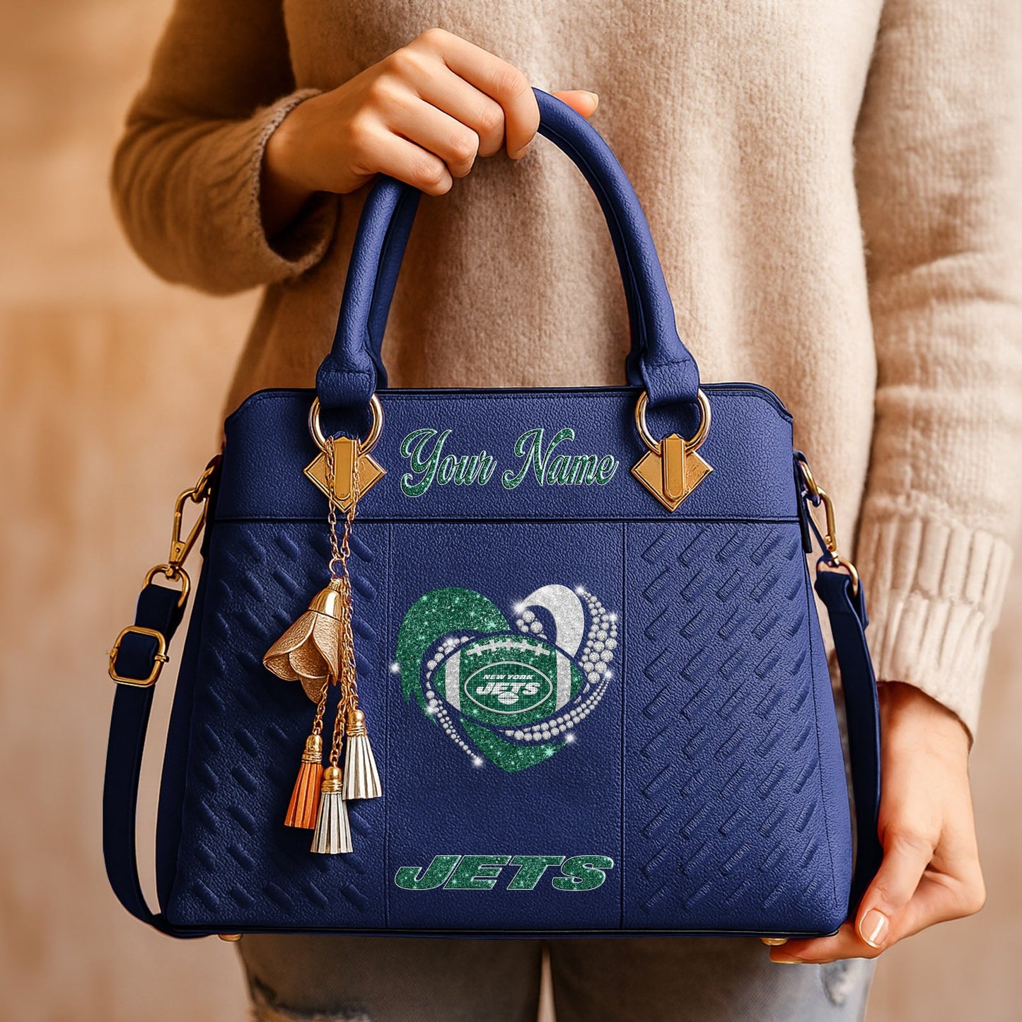 NYJ x NFL Zip Handbag 0811 DatND DVT