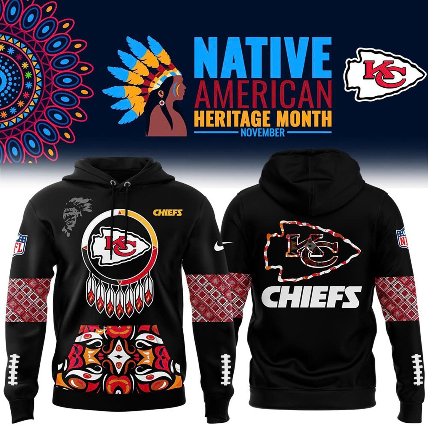 Native American Heritage Month Premium NFL X KCC Hoodie NDT NHM