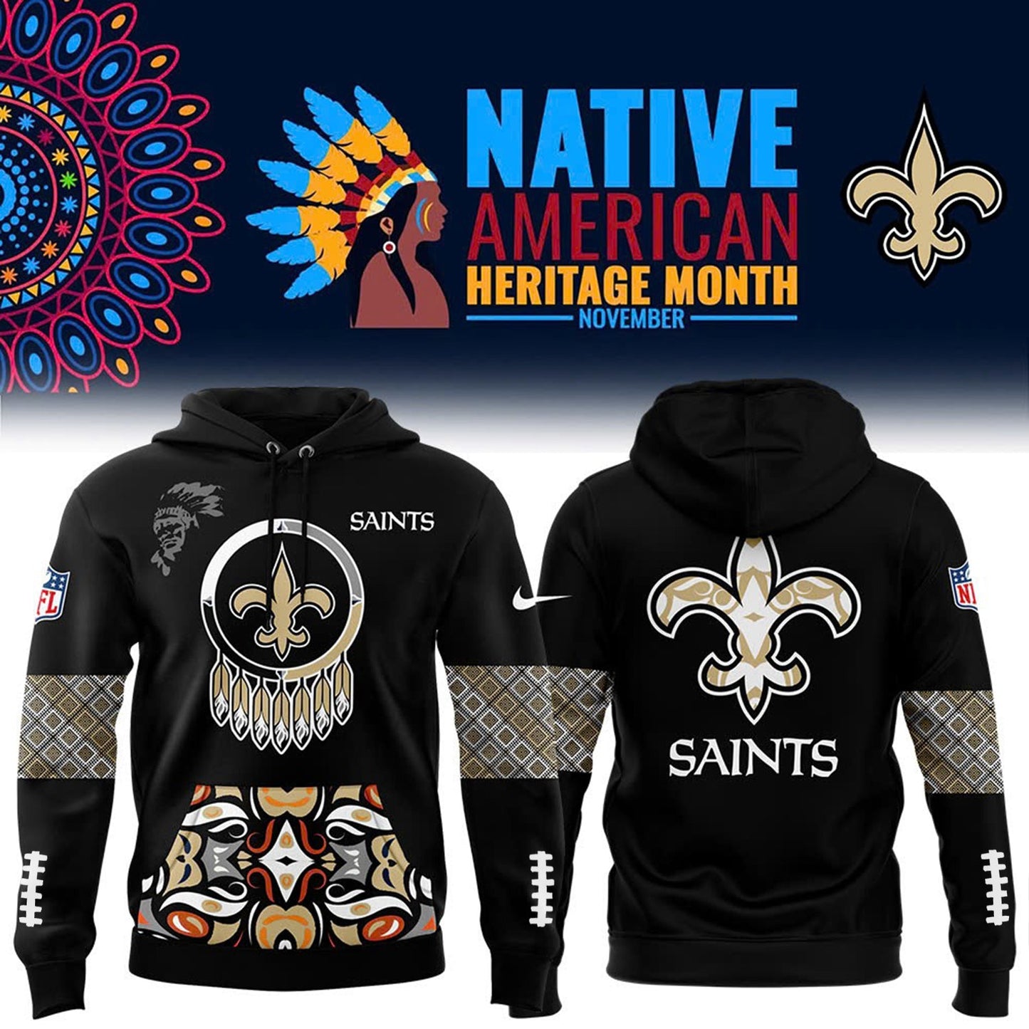 Native American Heritage Month Premium NFL X NO Hoodie NDT NHM