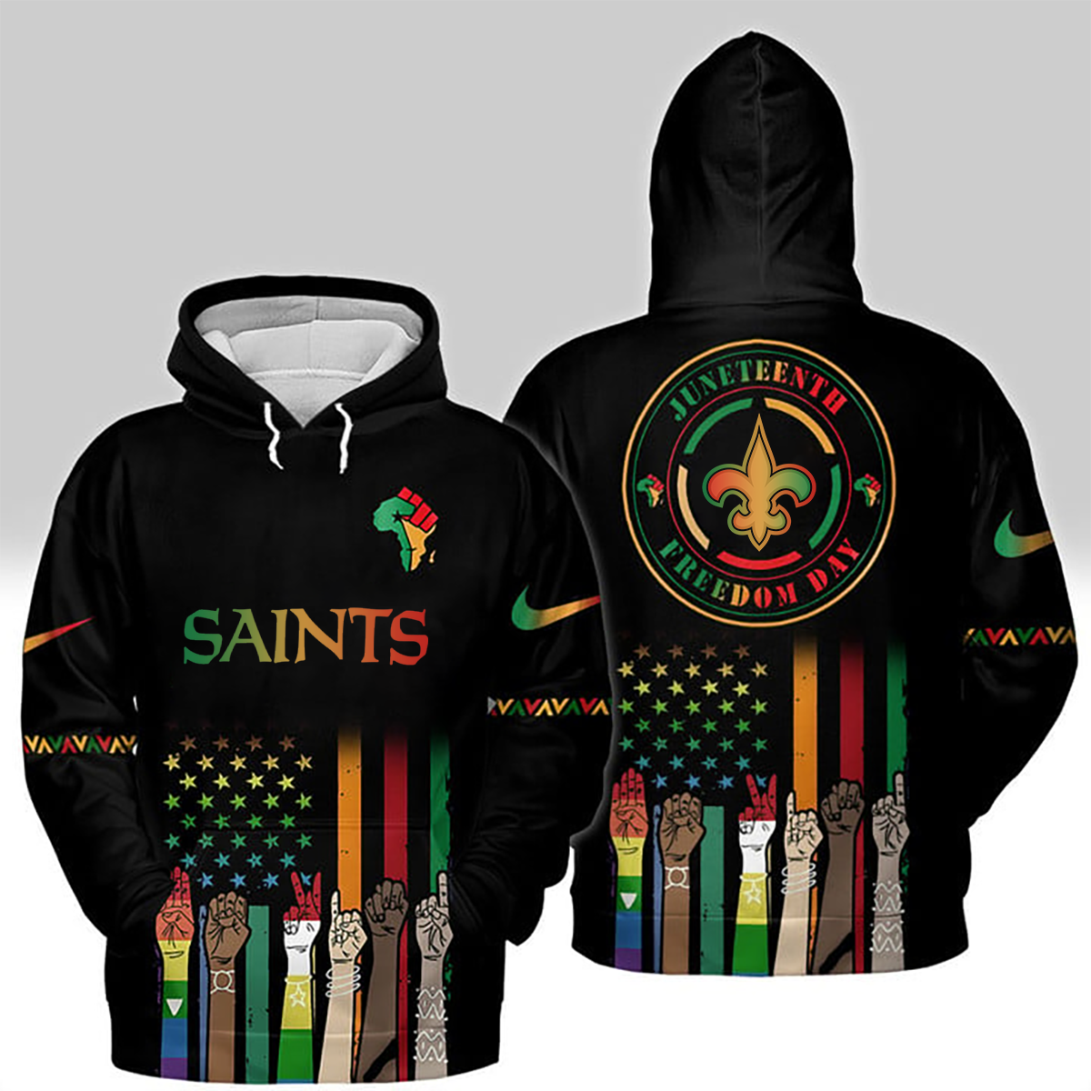 New Orleans Saints - Juneteenth Freedom Day Shirt DDTCTND