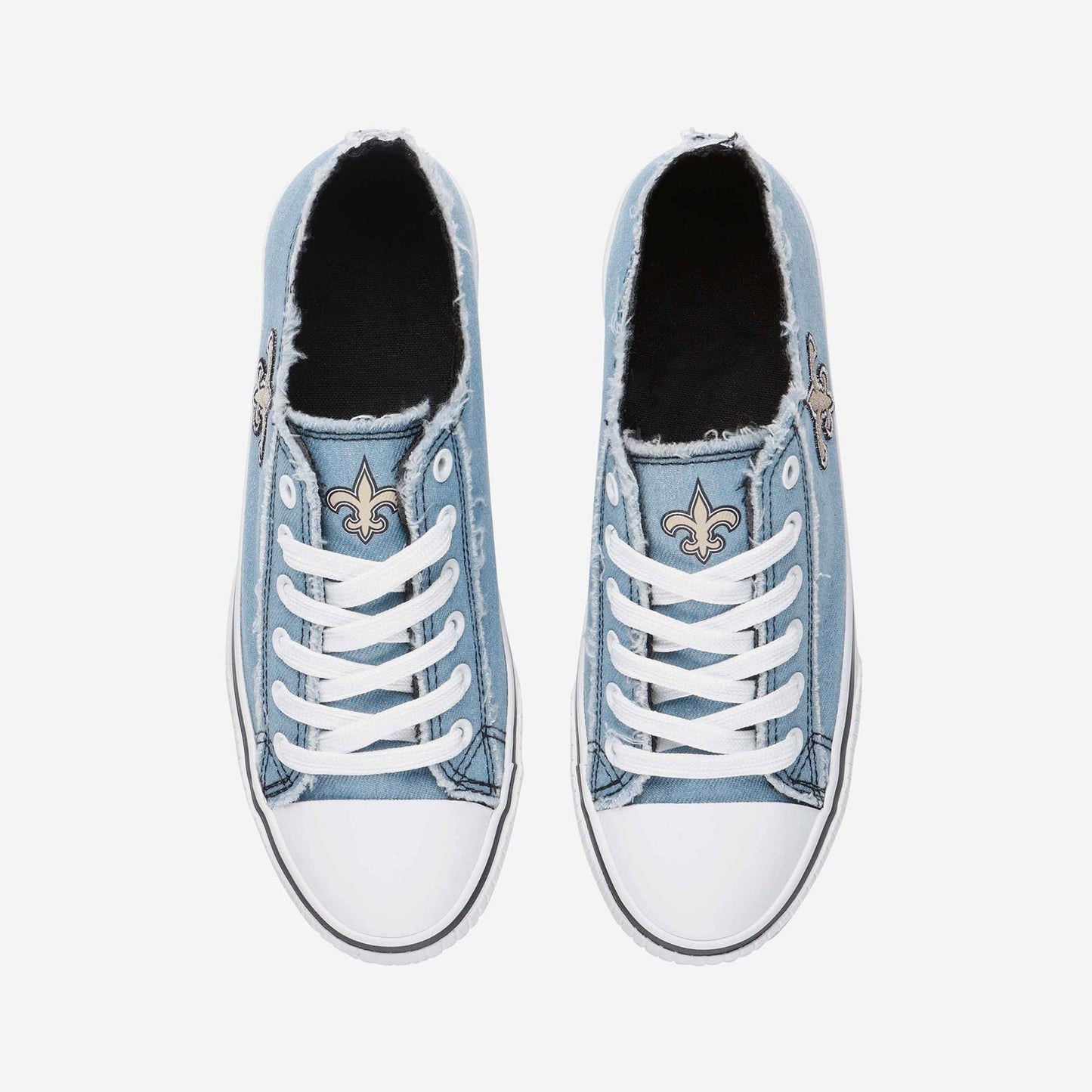 New Orleans Saints Womens Denim Low Top Canvas Shoes NDD