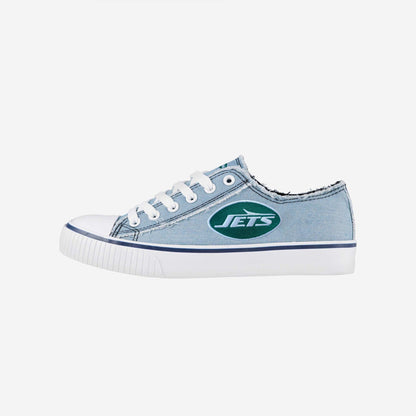 New York Jets Womens Denim Low Top Canvas Shoes NDD
