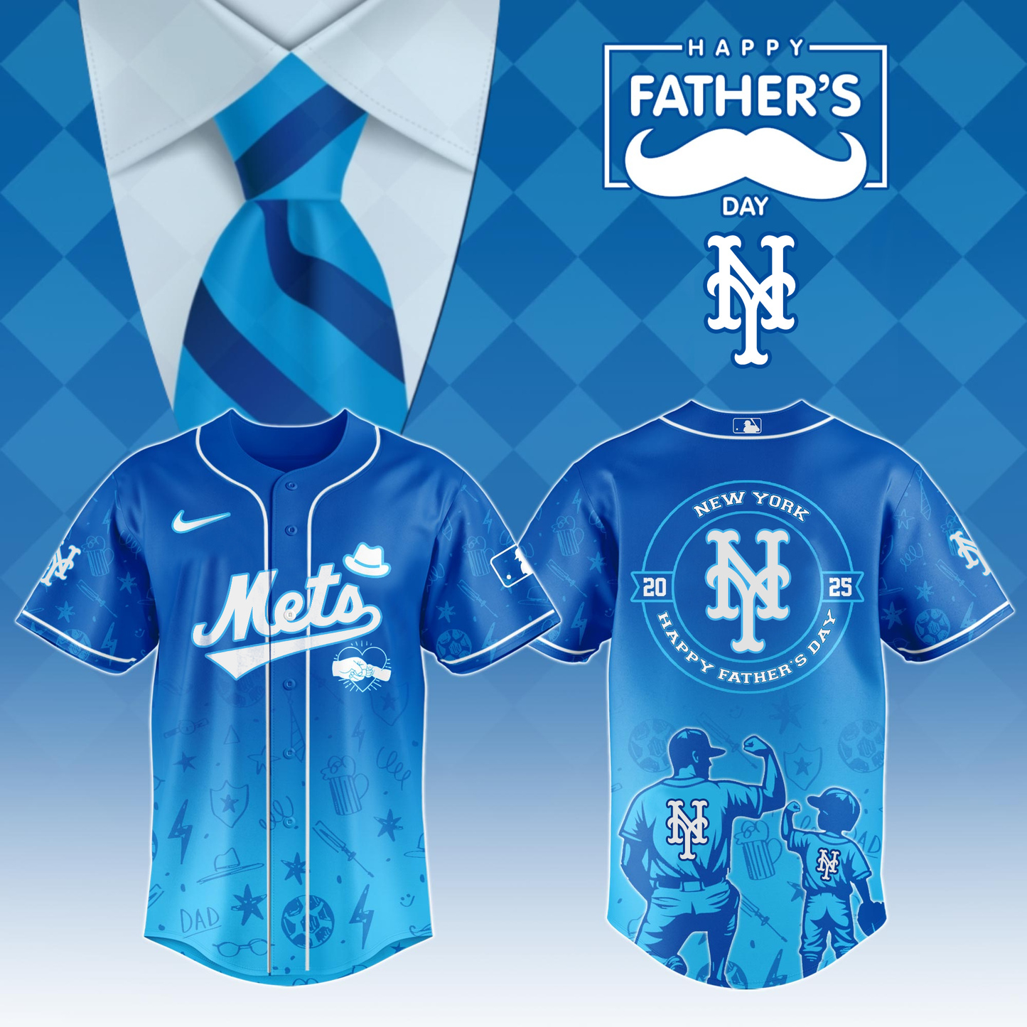 New York Mets Special Father’s Day Baseball Jerseys DDTTTV