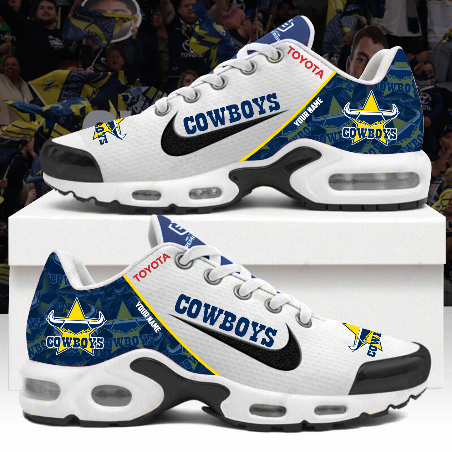 North Queensland Cowboys NRL Custom Name NRL Air Max Plus Shoes NDD