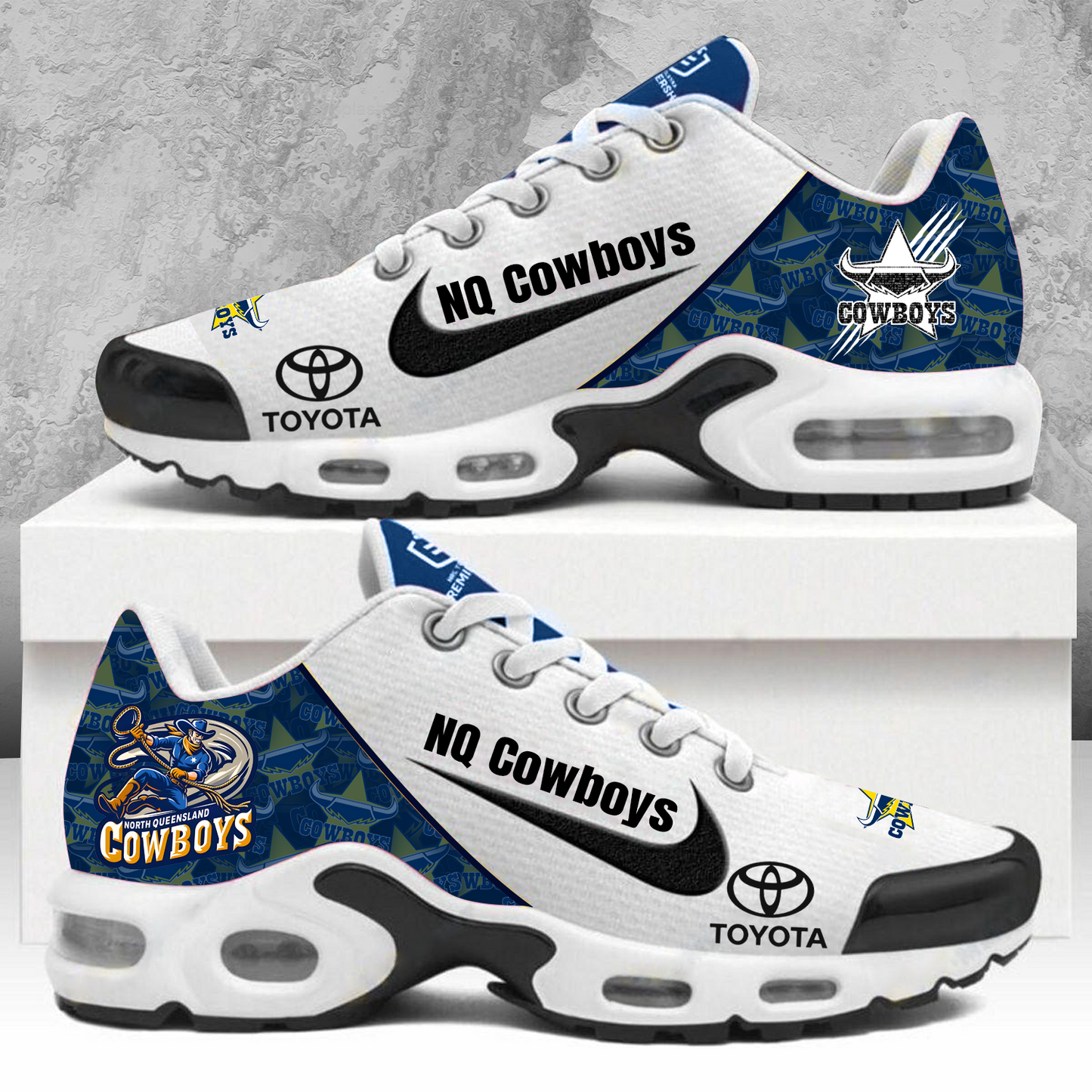 NQ Cowboys NRL 2025 Limited Edition Air Max Shoe Plus TM NTA V01