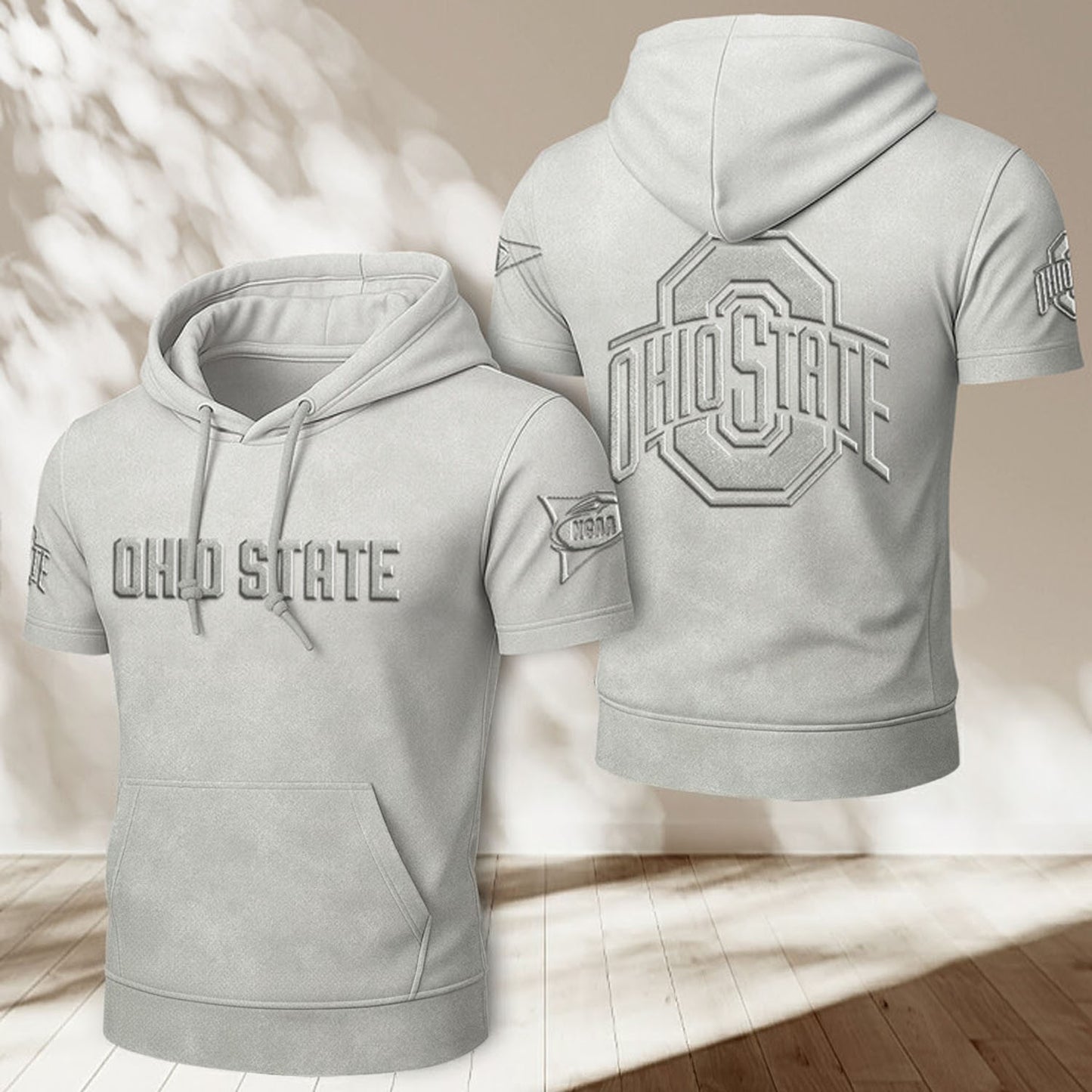 OSU x NCAA Half Sleeve Hoodie T-Shirt DatND ThuongNH