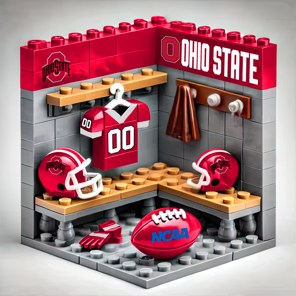 Ver.2 NCAA Teams Custom Building Blocks Creative Peripheral Gift Model Toy Mini Changing Room DDT CTND