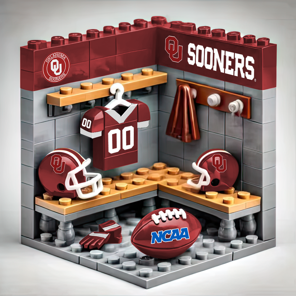 Ver.2 NCAA Teams Custom Building Blocks Creative Peripheral Gift Model Toy Mini Changing Room DDT CTND
