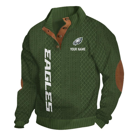 PE NFL Basic Knitted Stand Collar Sweatshirt DDT CTND