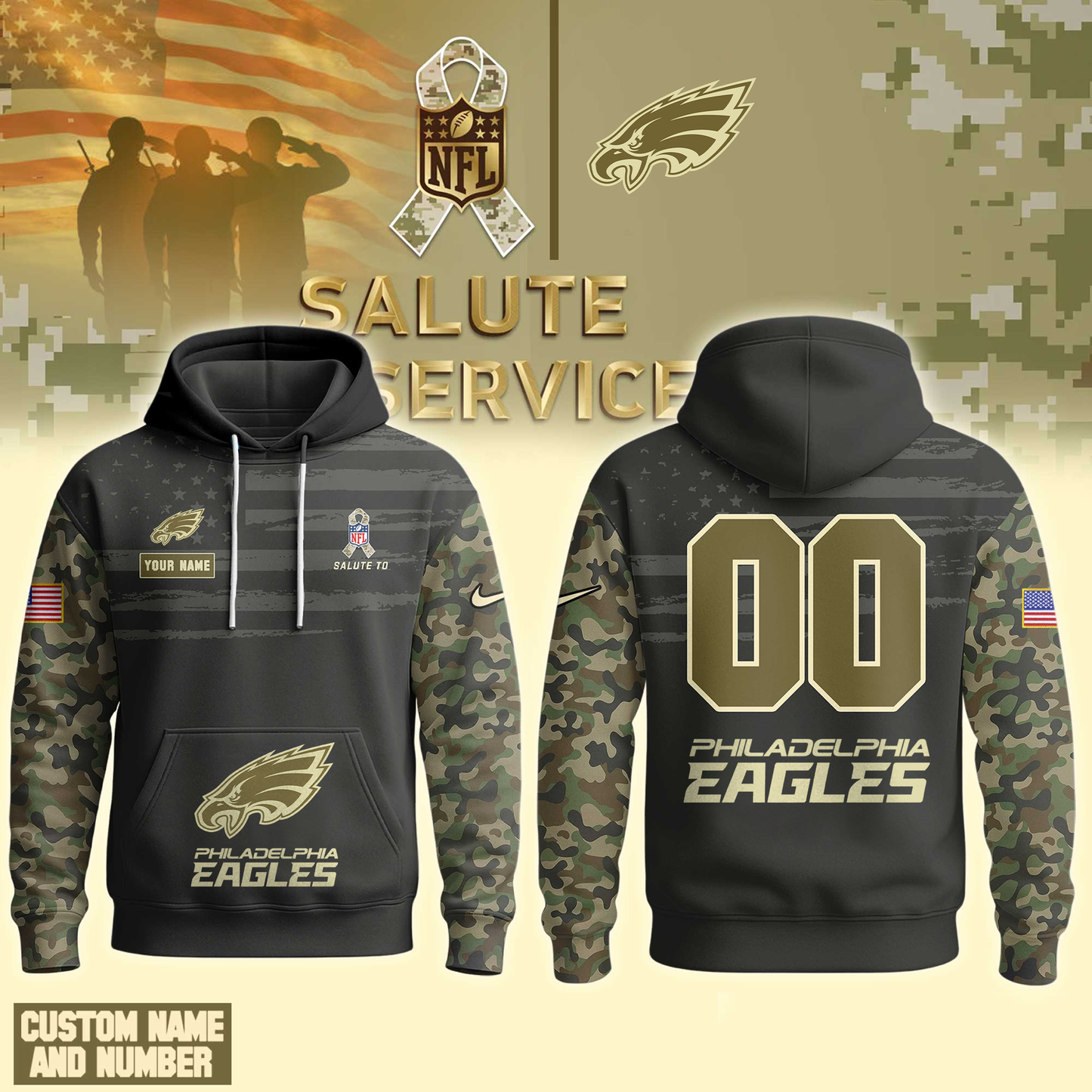 PE Premium NFL Salute To Service Hoodie DDT  NTL