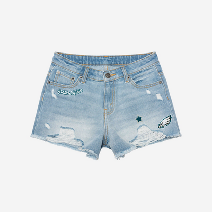 PE Womens Team Logo Denim Shorts DDTTTV