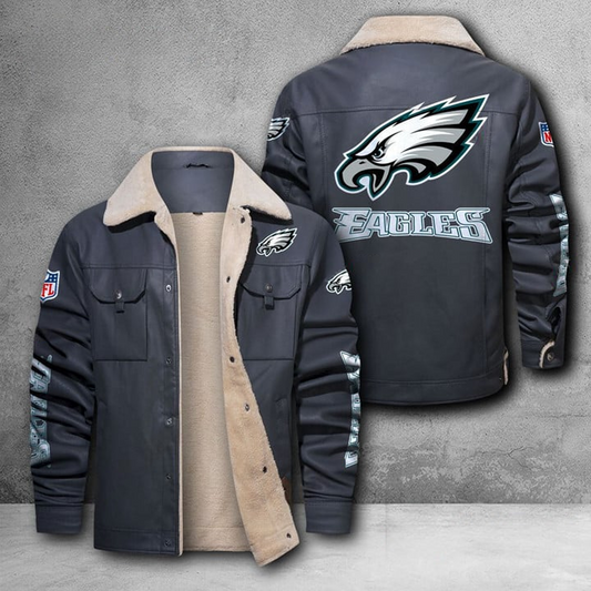 PHI X NFL LEATHER JACKET DATND THUONGNH