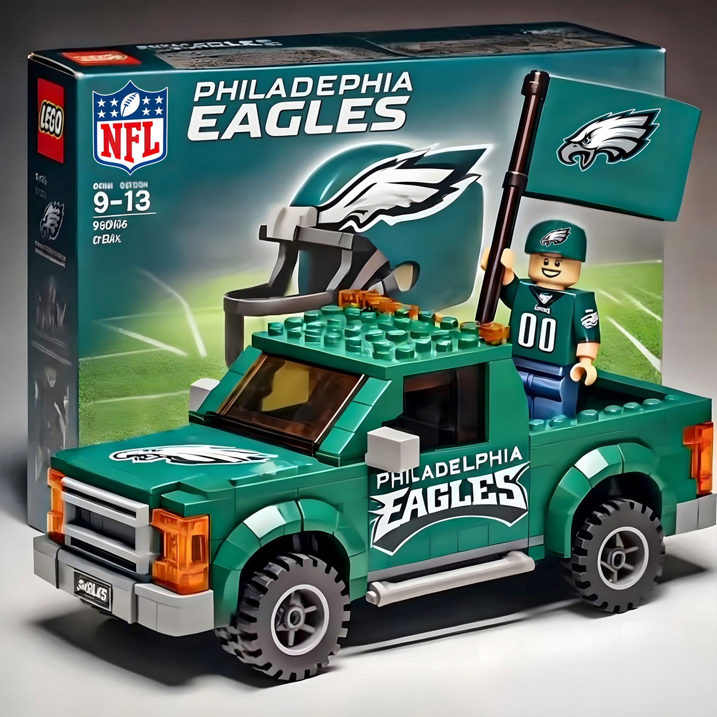 PHI x NFL Building Blocks Truck Toy Set DatND DVT