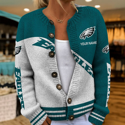 PHI x NFL Knitted Cardigan DATND TANTD