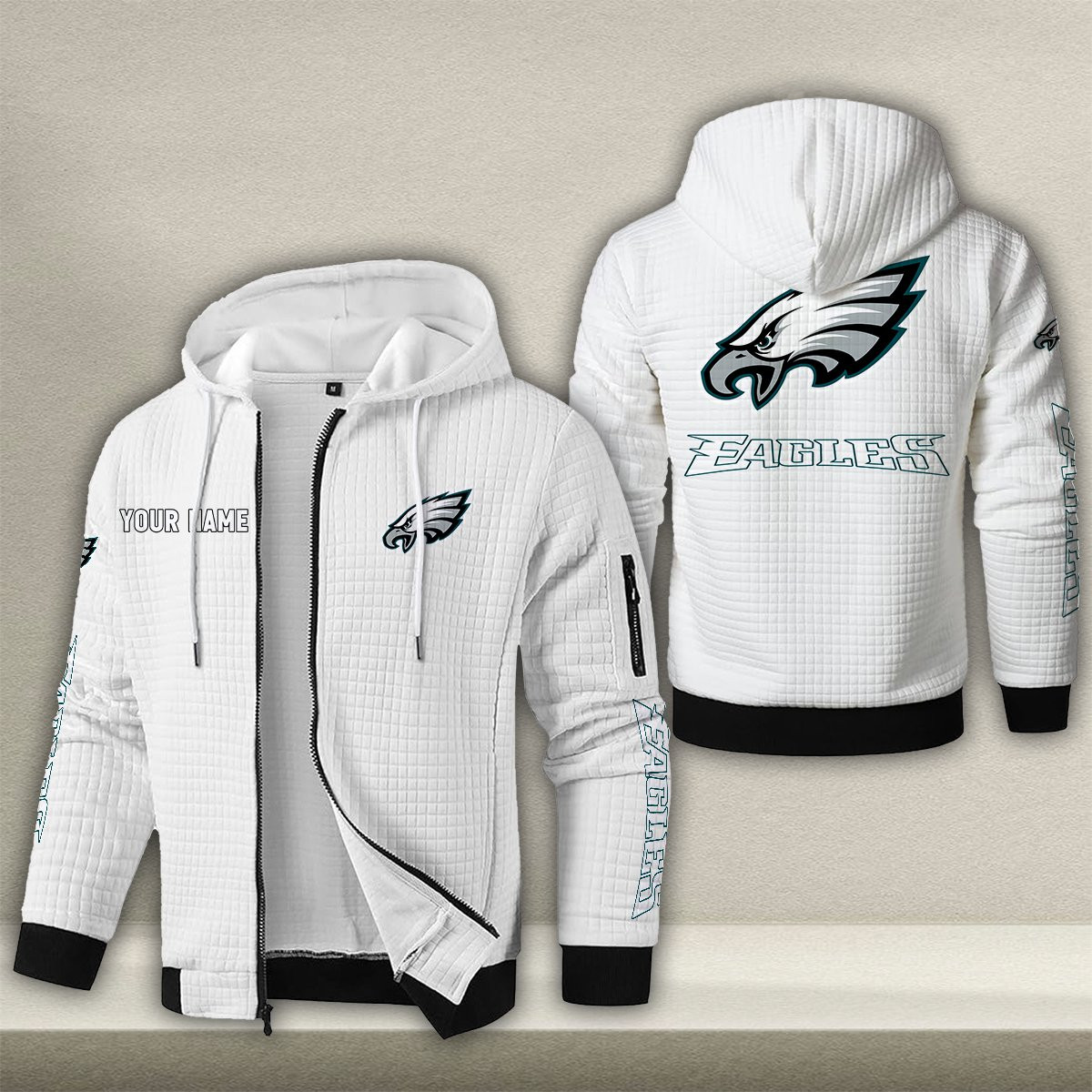 PHI x NFL Quilted Zip Hoodie DatND DVT