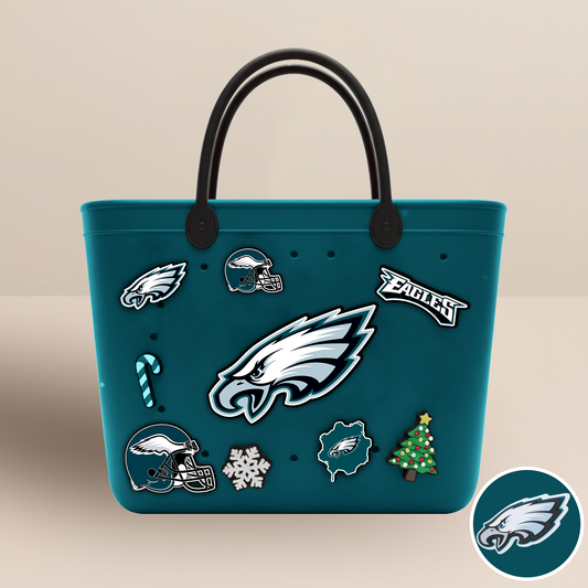 PHI x NFL Rubber Tote Bag with Team Charms DATND TANTD