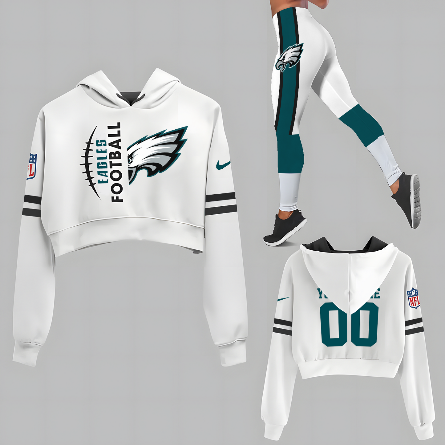 PHI x NFL Set Hoodie And Legging Workout DatND DVT