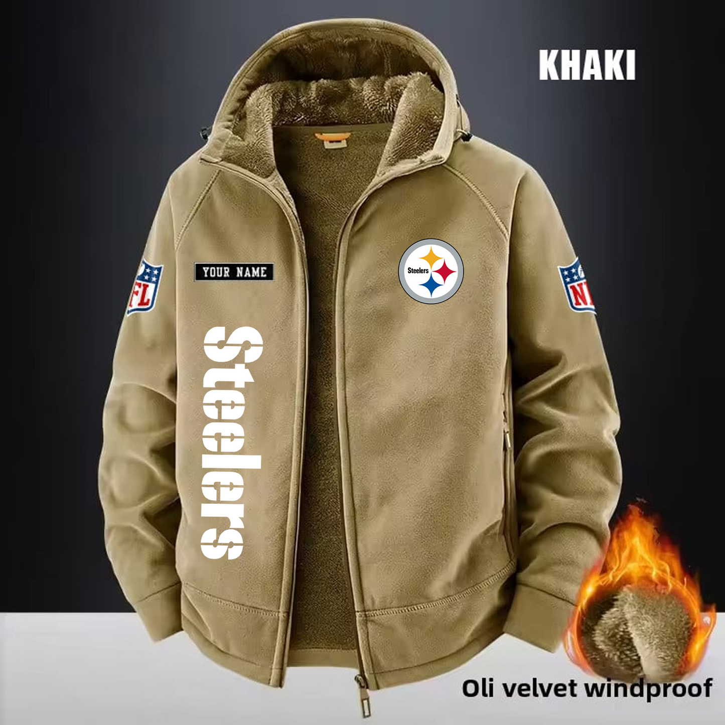 PIT x NFL 3D Half-zip Hoodie DATND TANTD