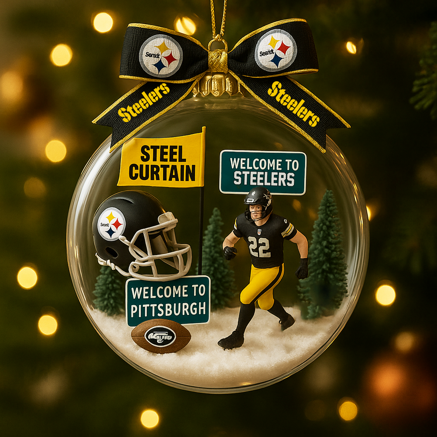 PIT x NFL Commemorative Christmas Ornament DatND DVT