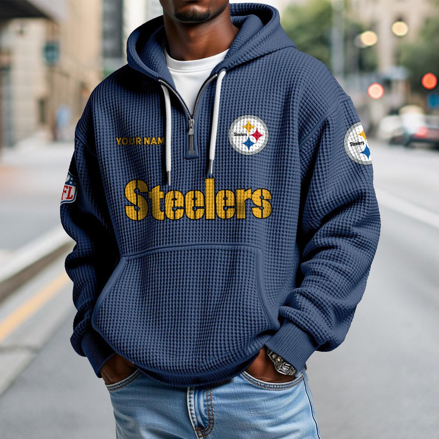 PIT x NFL Waffle Hoodie DatND DVT