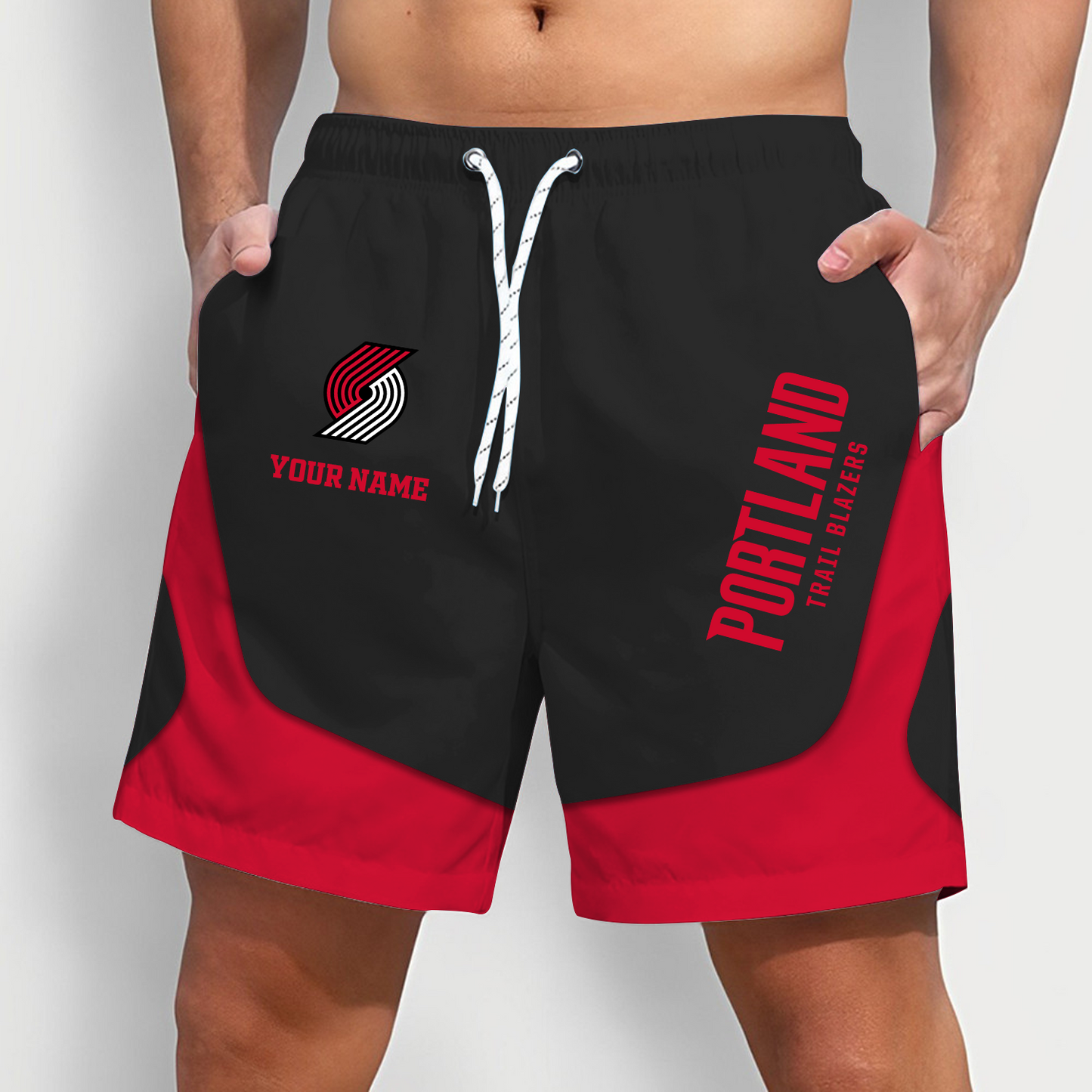 POR x NBA Team Special Short Pants For Men Custom Name Gifts DATND TANTD