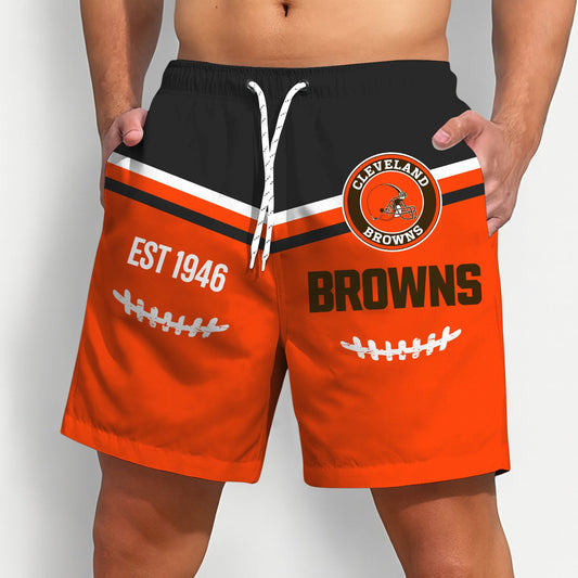 PREMIUM NFL X CLE Short Pants For Men Gifts FOR FAN 2025 NDT NHM