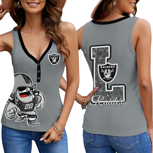 PREMIUM NFL X LV Women V-Neck Ribbed Tank Top NDT NHM
