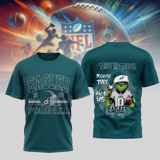 PREMIUM NFL X PHI GRINCH 3D SHIRT NDT NHM