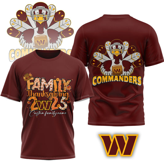 PREMIUM NFL x WAS Thanksgiving 3D Shirt NDT NHM