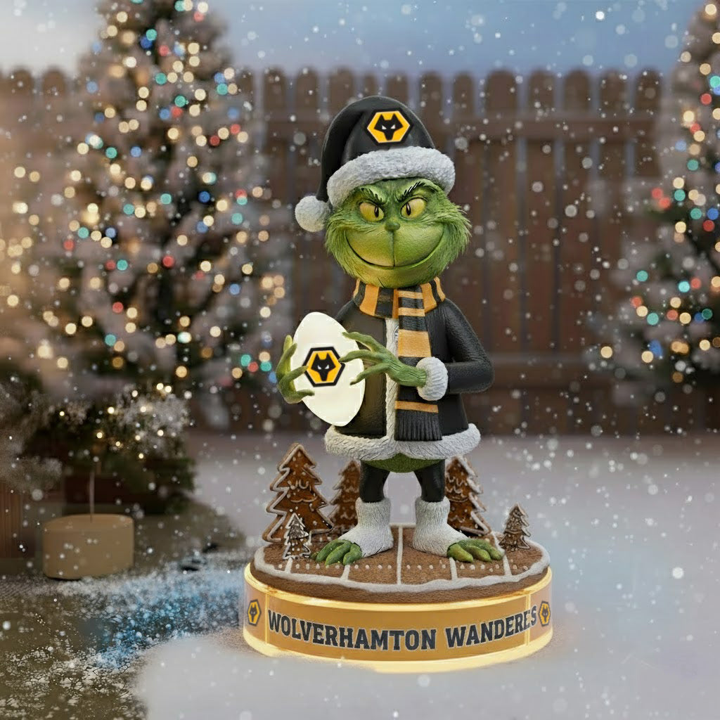 PREMIUM EPL X WOF Holiday Spirit Collectible Grinch Statue led light NDT NHM 111125
