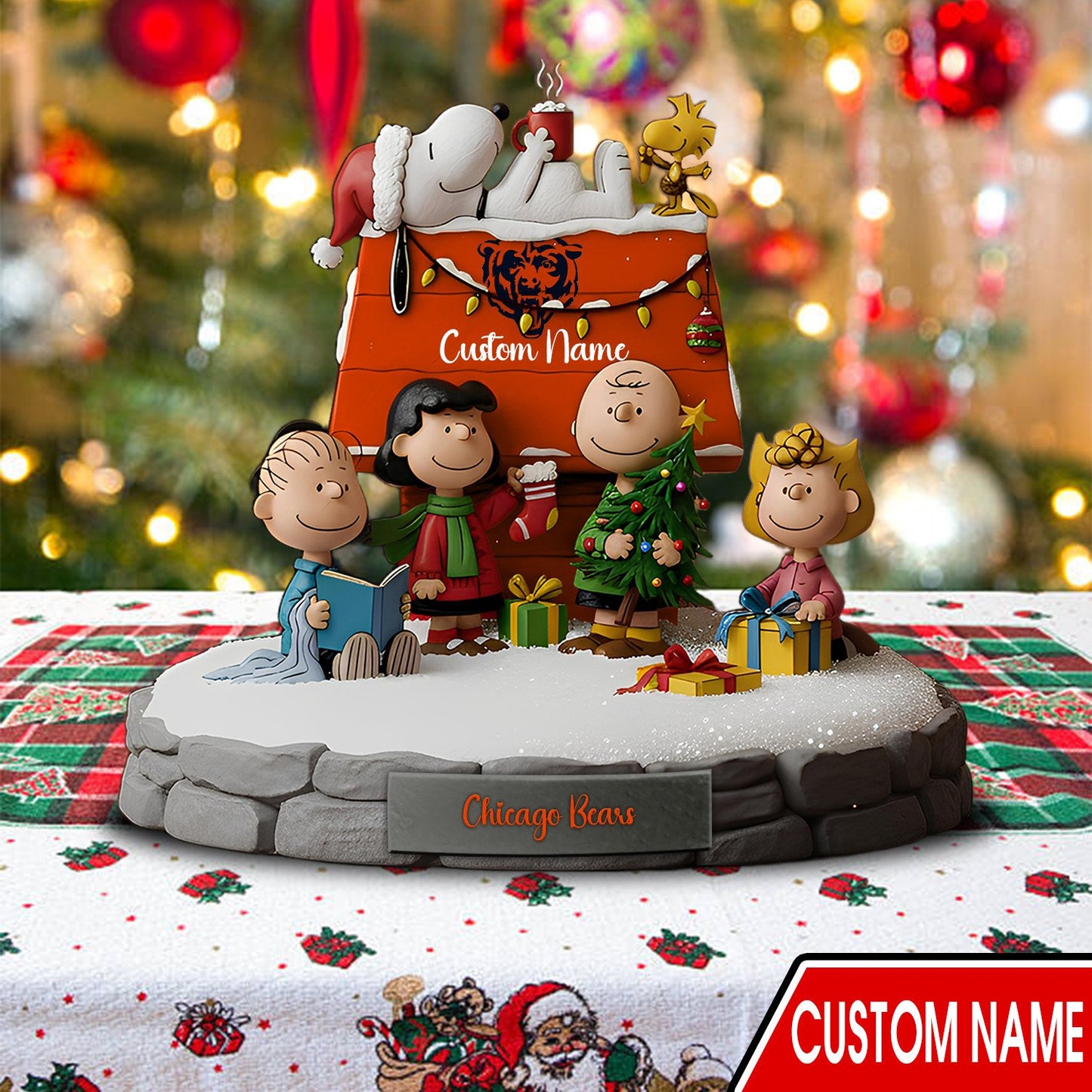 PREMIUM NFL X CHI  Snoopy Special Acrylic Block Gift NDT NHM 101125