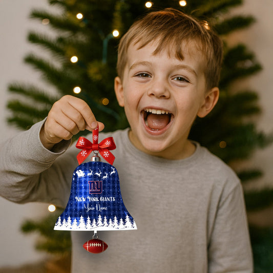 PREMIUM NFL X NYG Christmas Bell Ornament Custom Name NDT NHM 131125