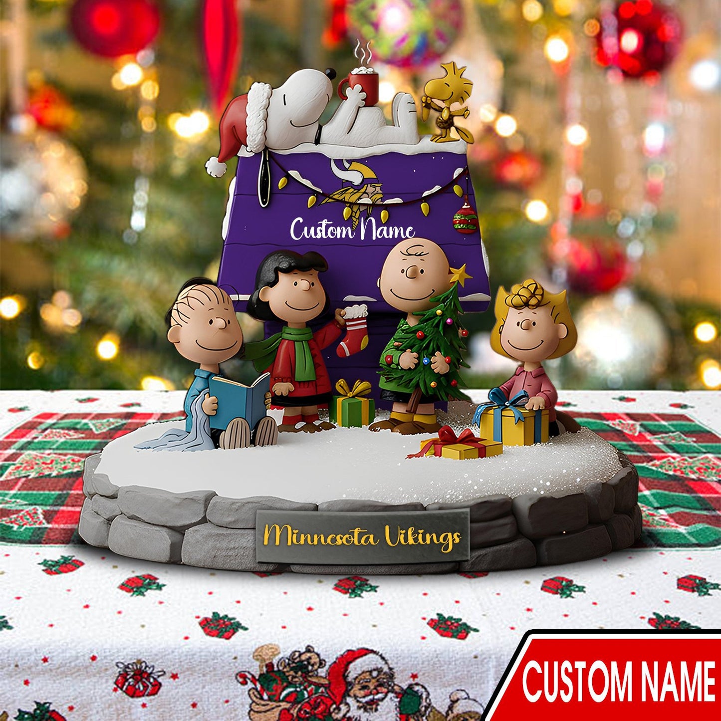 PREMIUM NFL X VIKI  Snoopy Special Acrylic Block Gift NDT NHM 101125