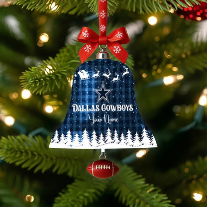 PREMIUM NFL X DAL Christmas Bell Ornament Custom Name NDT NHM 131125