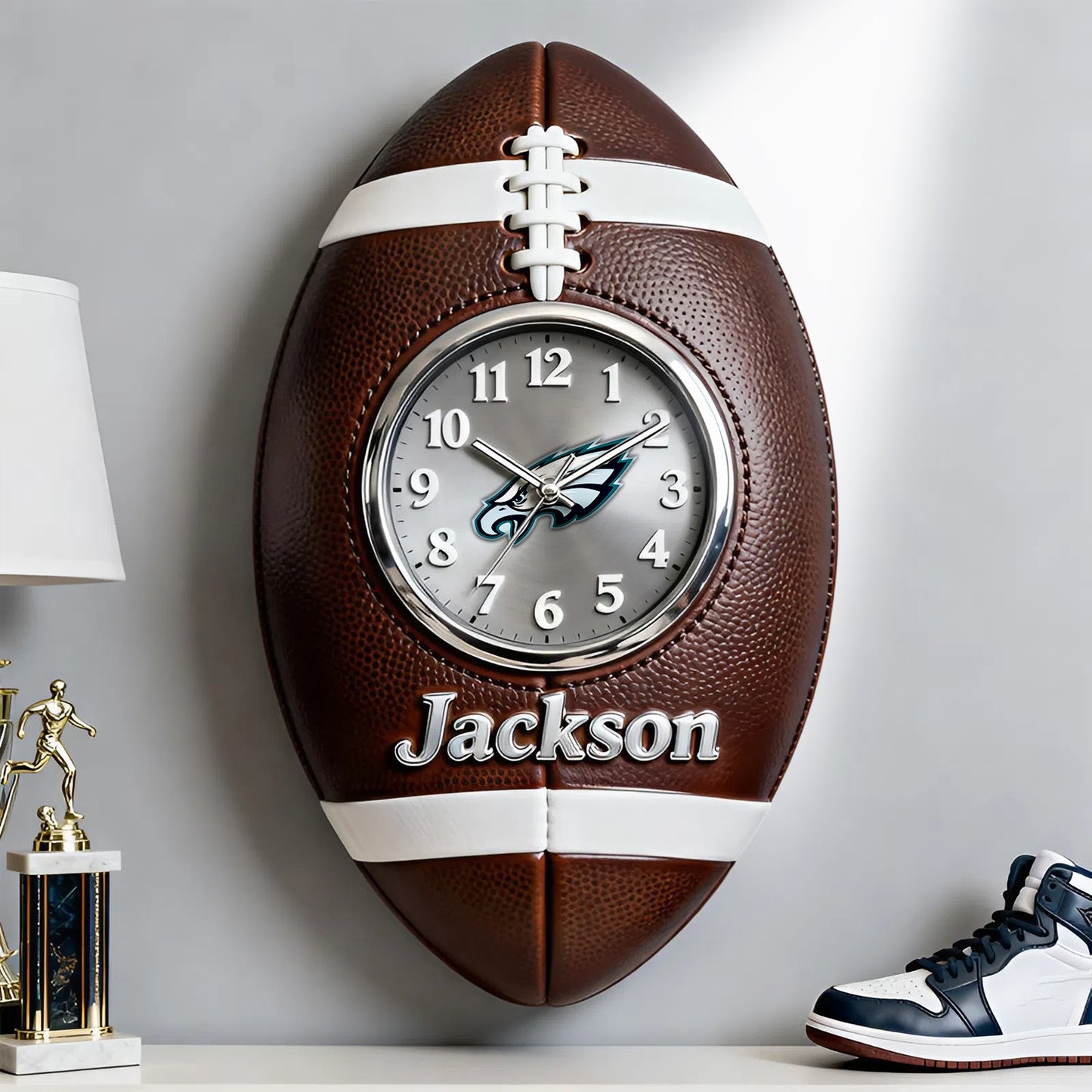 PREMIUM NFL X PHI  Personalized Retro Rugby Fan Clock 081125 NDT NHM