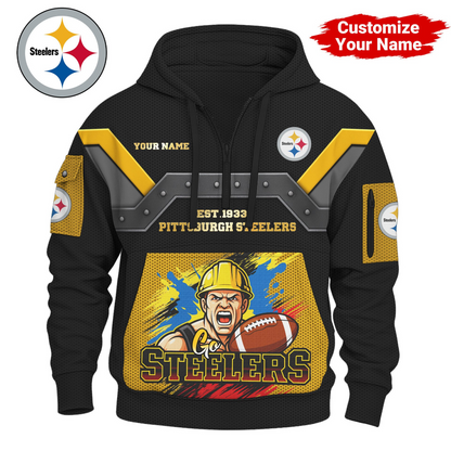 PS Premium NFL 3D Half Zip Hoodie DDT NTL