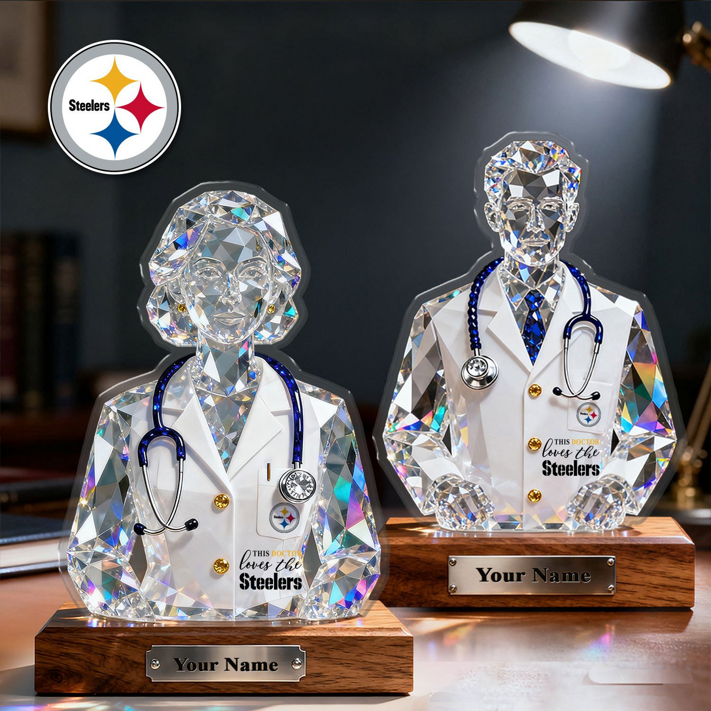 PS Premium NFL Doctor Crystal Style Desktop Ornament DDT 101125 HLPHUONG