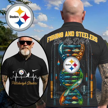 PS Premium NFL Fishing In My DNA Polo Shirt DDT CTND