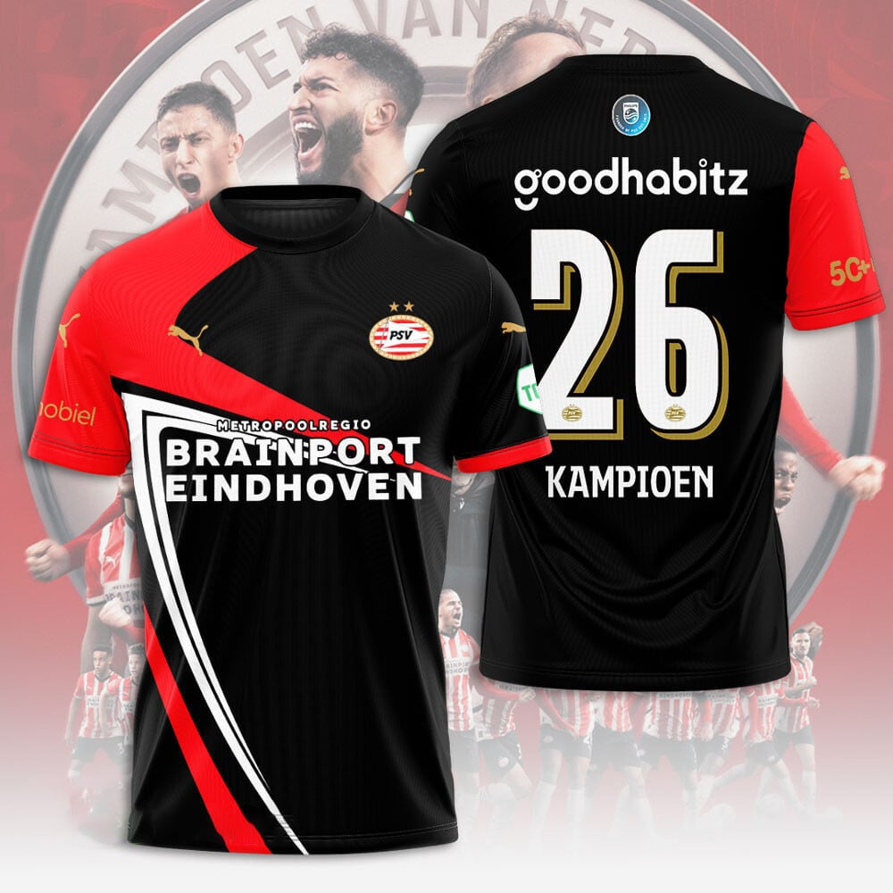 PSV Kampioenen Eredivisie V3 2025 Shirt DDTTTV