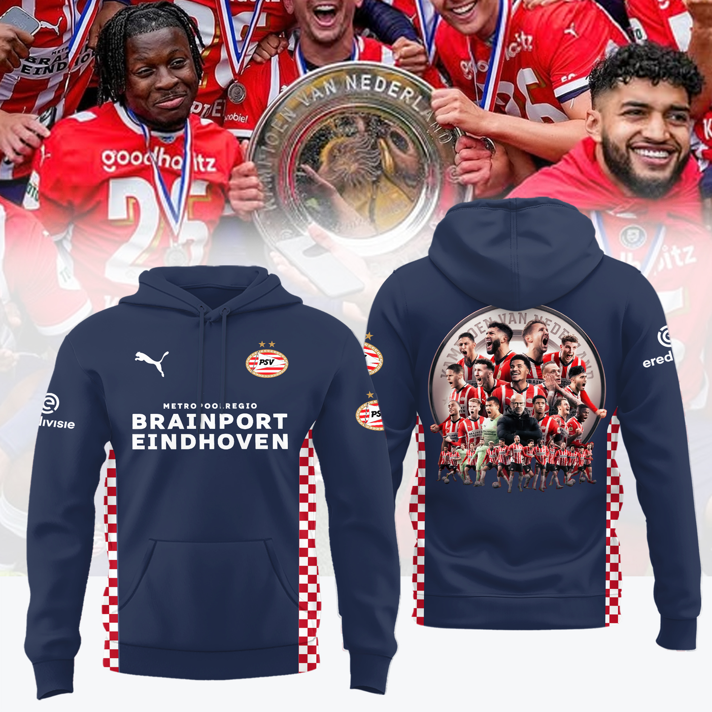 PSV Kampioenen Eredivisie V6 2025 Shirt DDTTTV