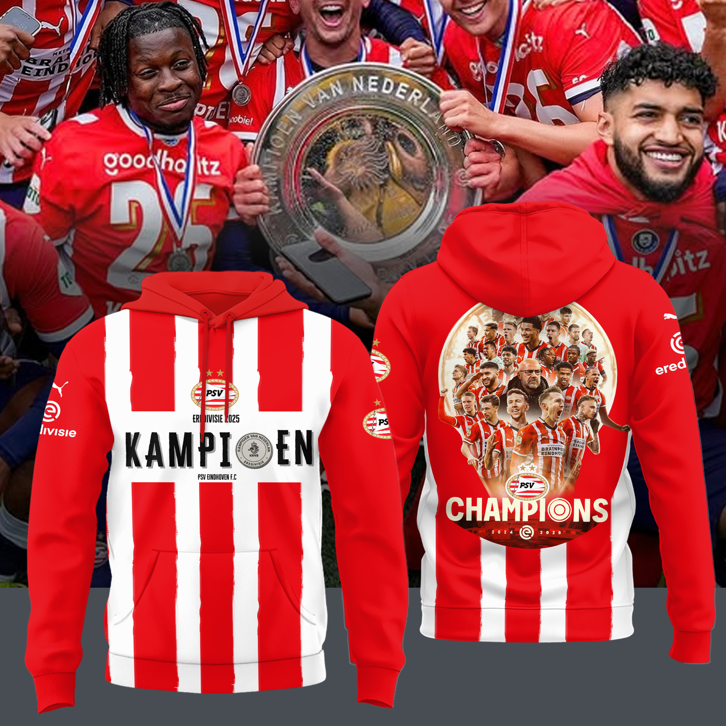 PSV Kampioenen Eredivisie V7 2025 Shirt DDTTTV