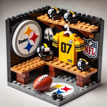 NFL Teams Custom Building Blocks Creative Peripheral Gift Model Toy Mini Changing Room Professional Football League Teams DDT CTND