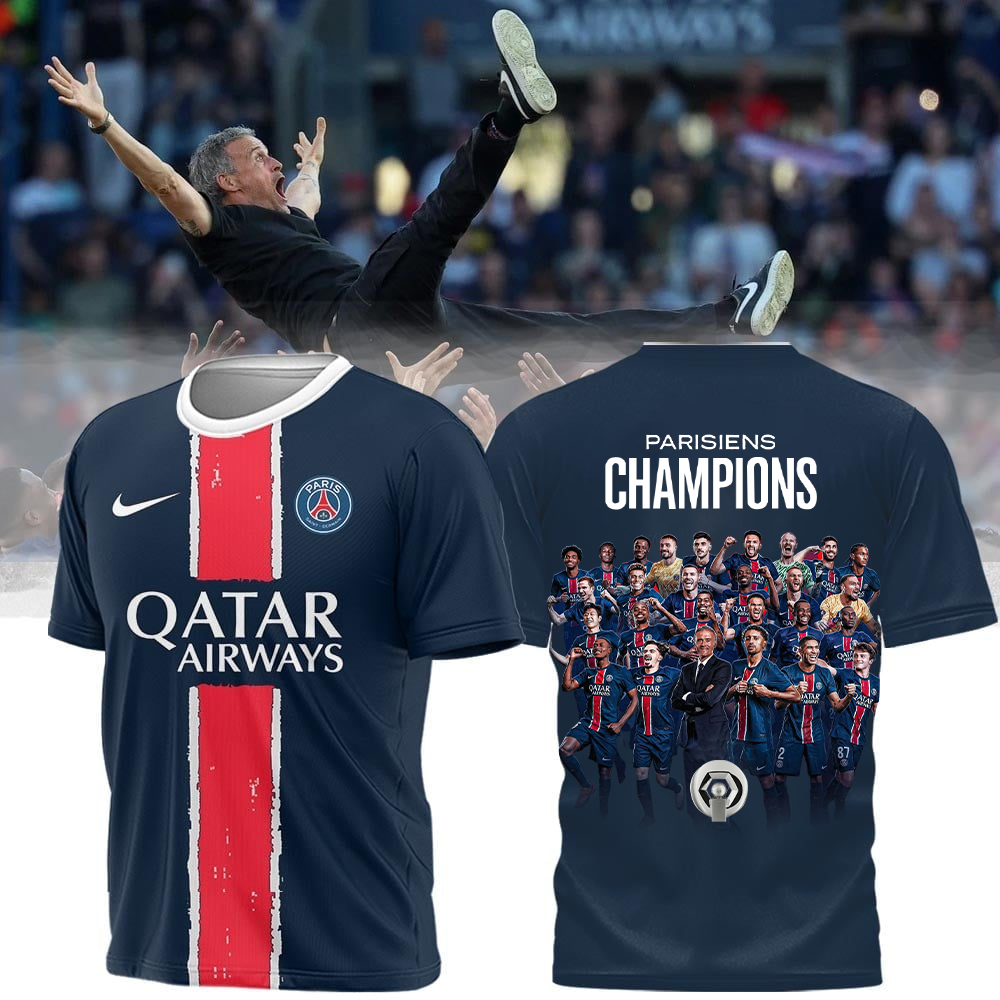 Paris Saint Germain Champions Ligue 1 2025 V3 Shirt DDTCTND