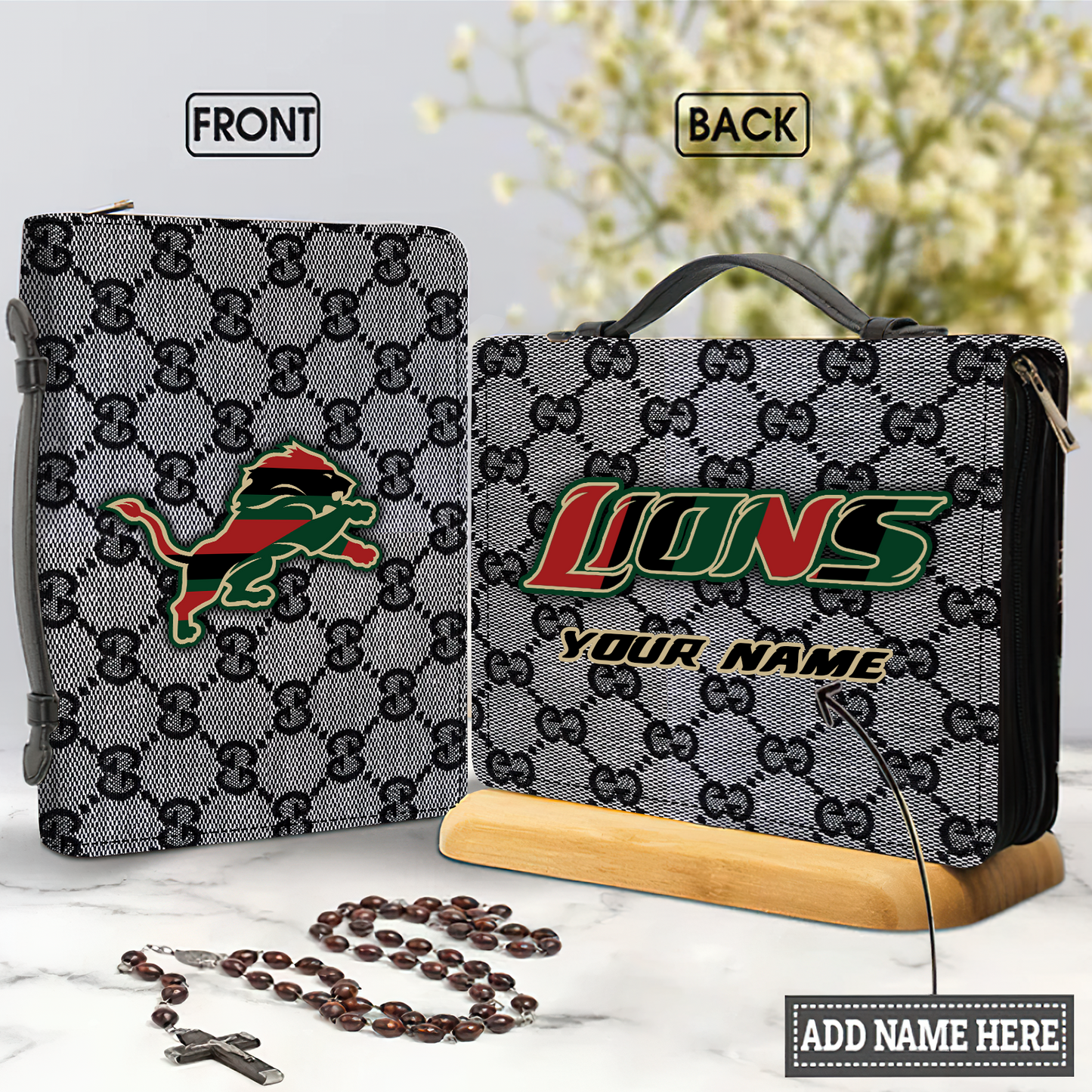 Personalized Name NFL DL Bible Cover